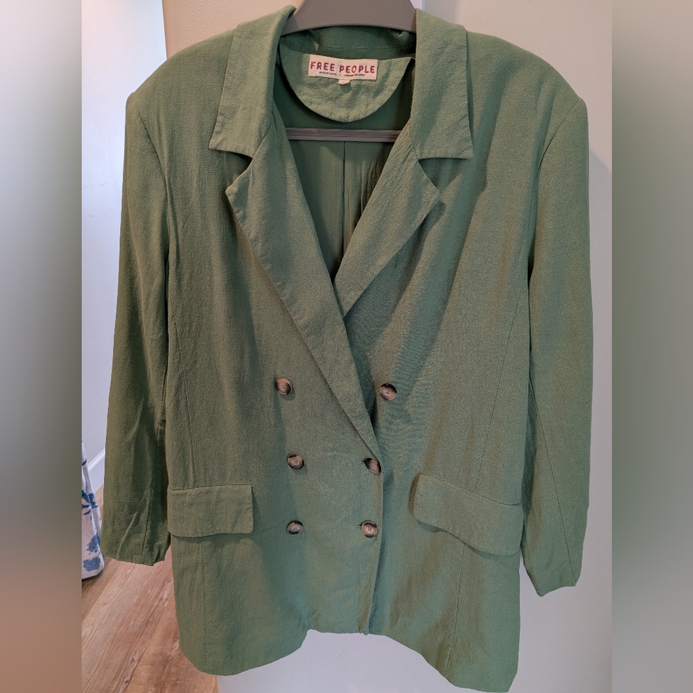 Free people Linen Blazer Jacket (Women's Size M)